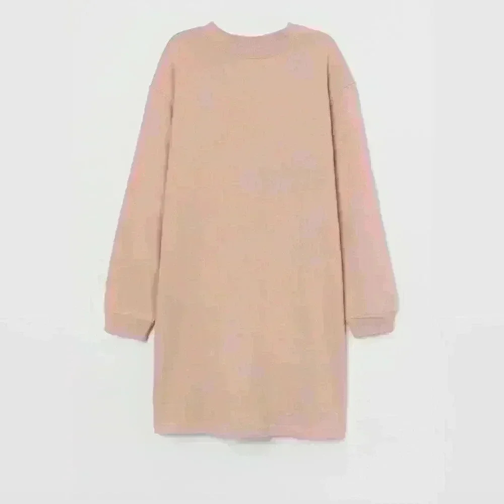 COPY - H&M Oversized Sweatshirt Dress in blush